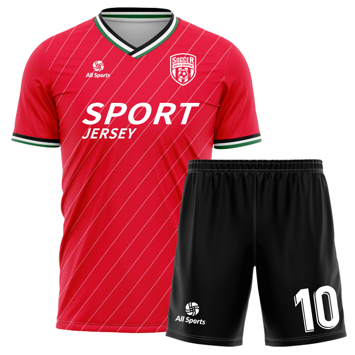 赤 サッカー ユニフォーム