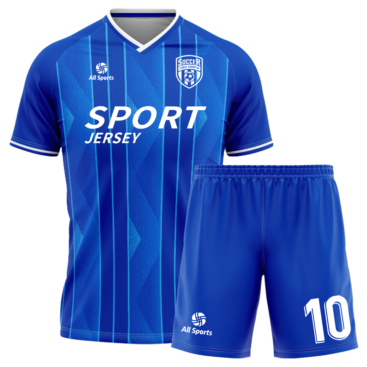 サッカー ユニフォーム 青