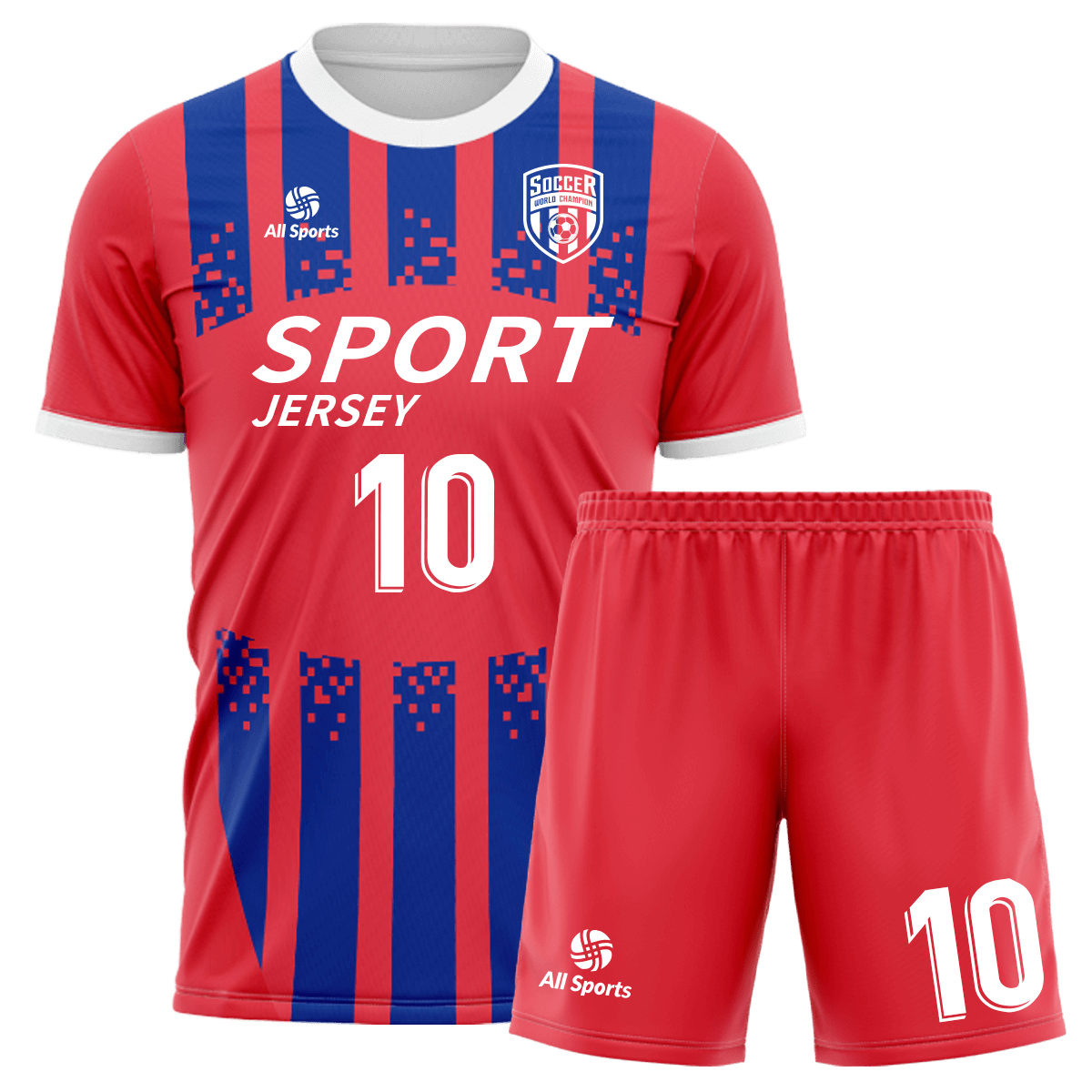 赤 サッカー ユニフォーム
