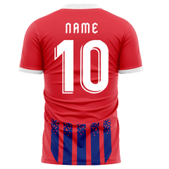 サッカー 赤い ユニフォーム