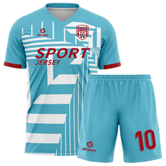 水色 サッカー ユニフォーム