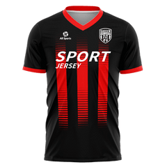 サッカー ユニフォーム 赤 ストライプ