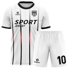 サッカー ユニフォーム ストライプ 白