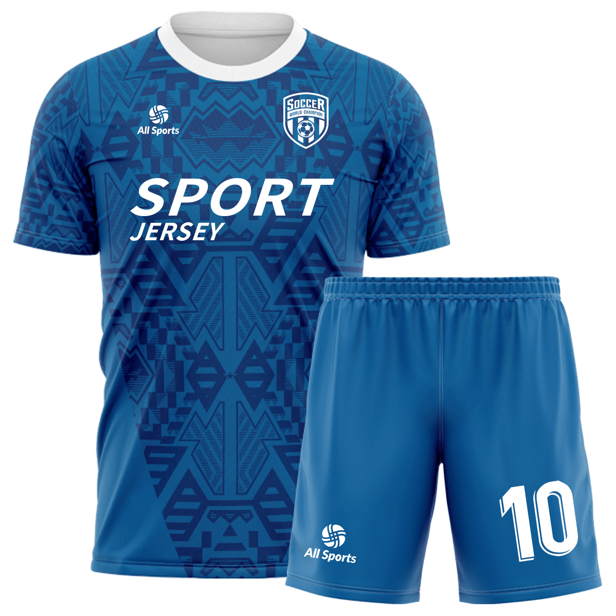 サッカー ユニフォーム 青