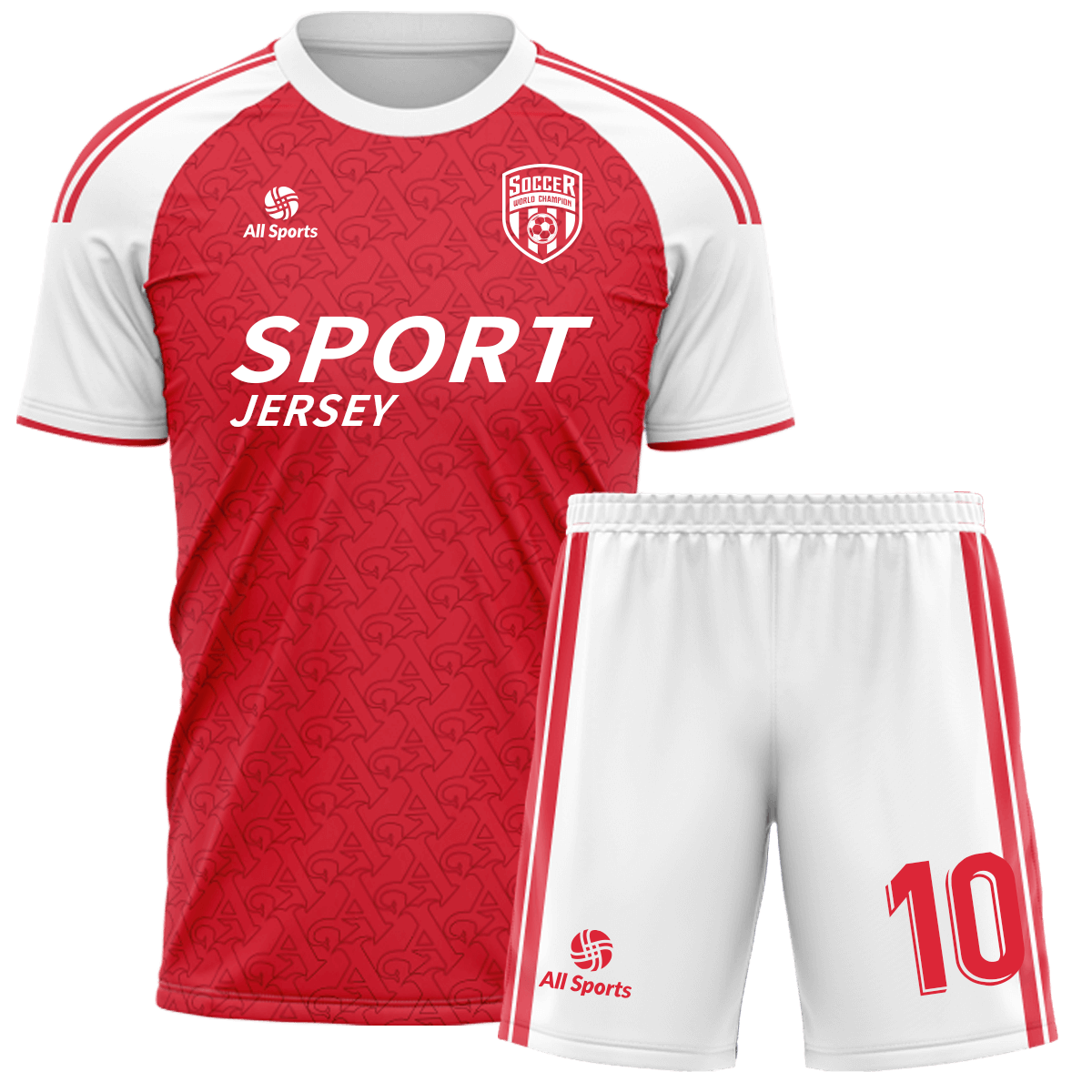 赤 サッカー ユニフォーム