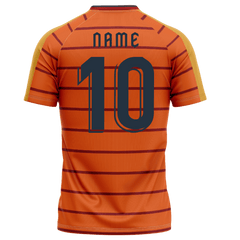 サッカー ユニフォーム 橙青