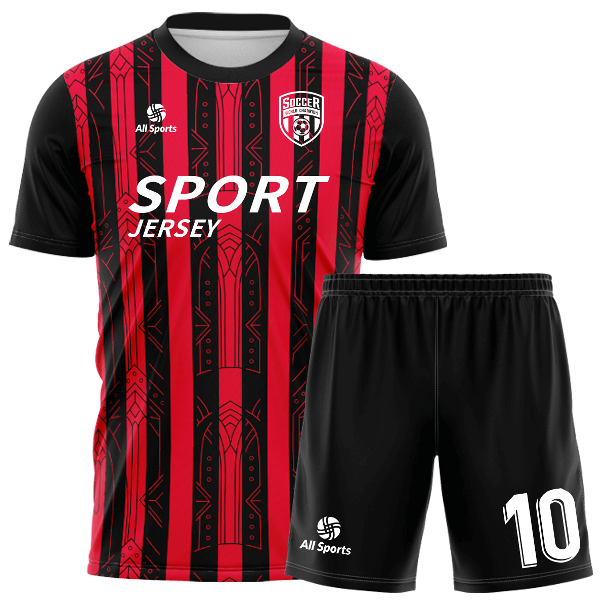 赤黒 サッカー ユニフォーム