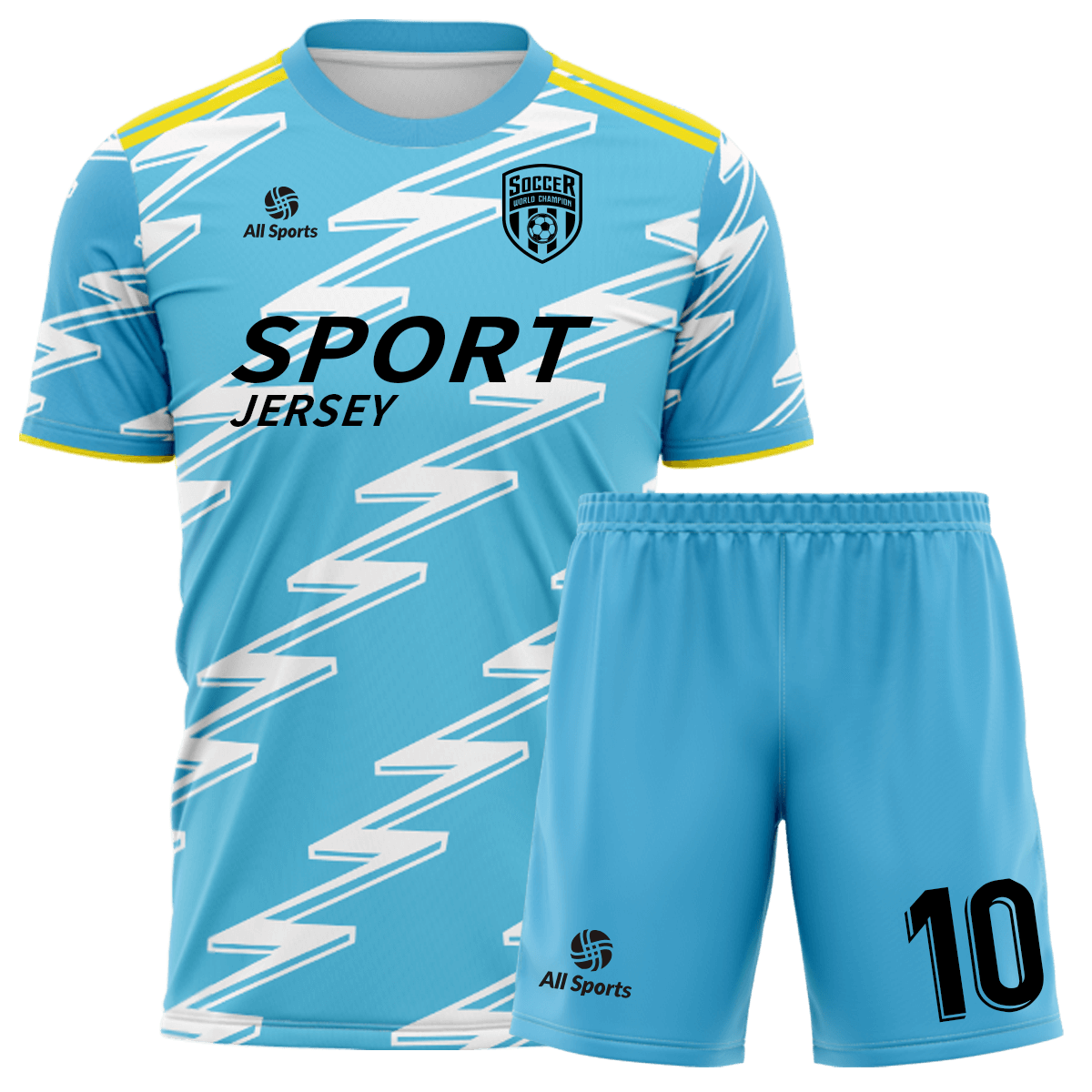 サッカー ユニフォーム 水色