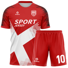 赤 サッカー ユニフォーム