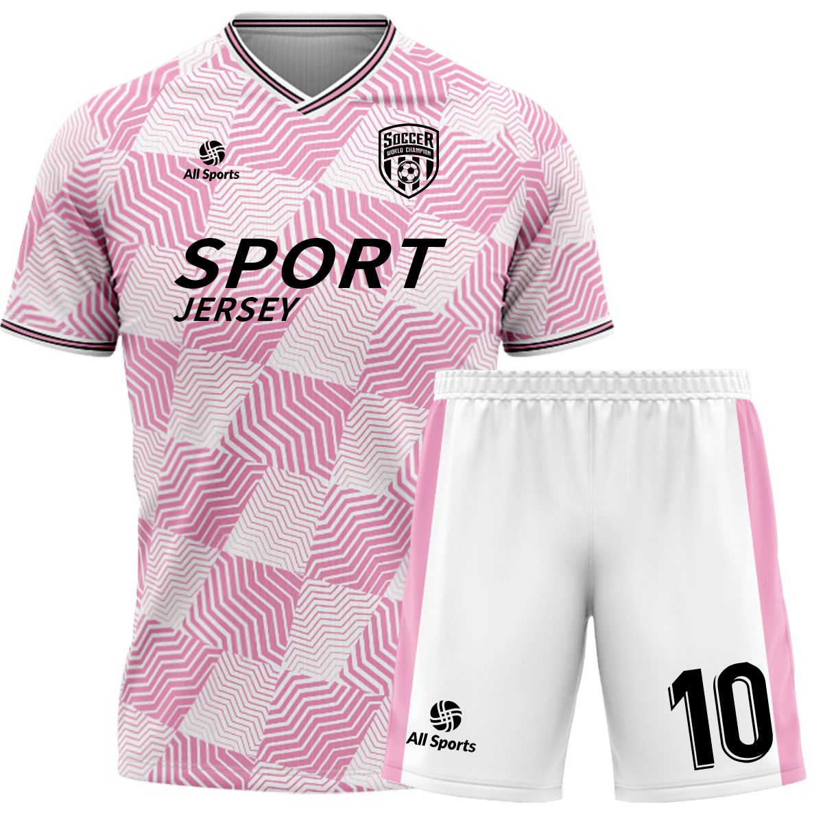 サッカー ピンク ユニフォーム 上下