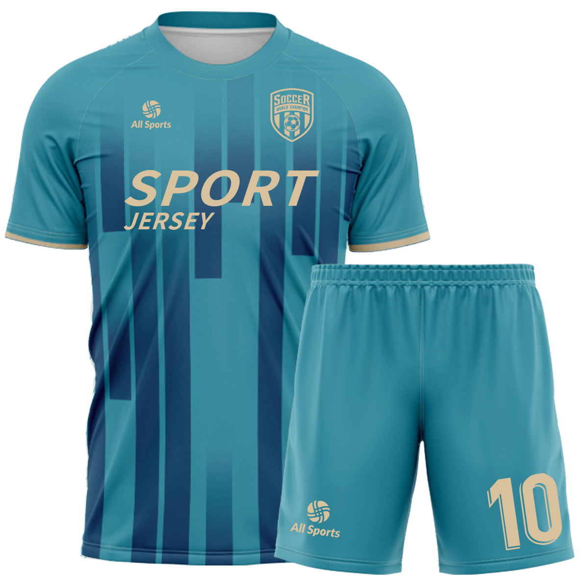 サッカー ユニフォーム 青