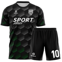 黒 サッカー ユニフォーム 上下