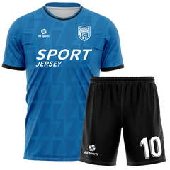 サッカー ウェア 上下 セット 青 黒
