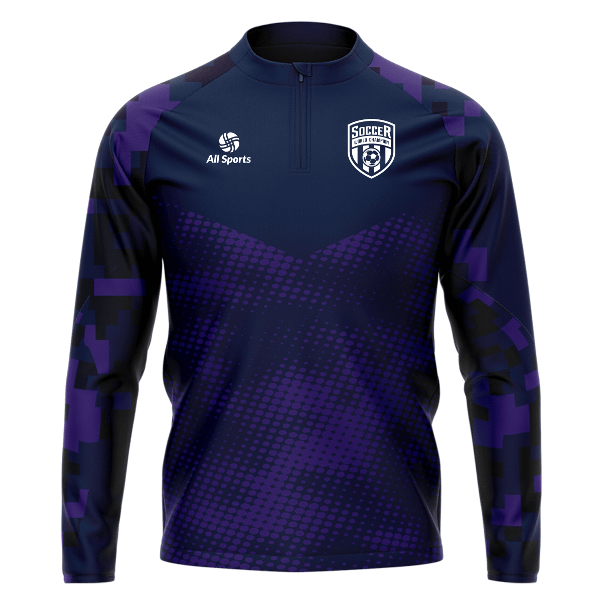 All Sports,昇華 サッカ 1/4 ジップ ジャケット 长袖