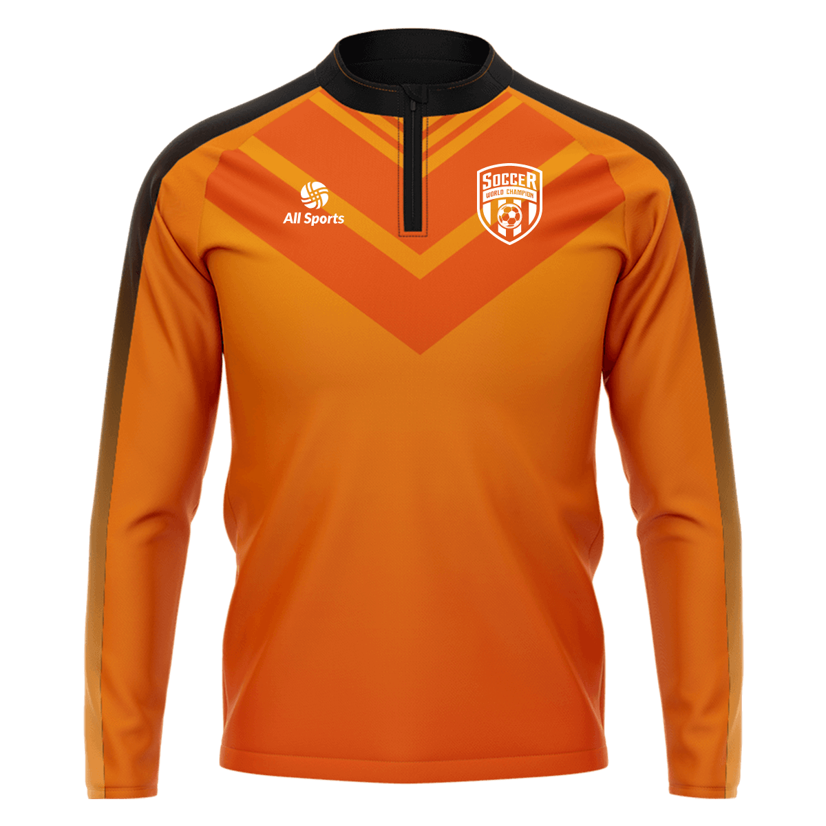 1/4 ジップ ジャケット オレンジ