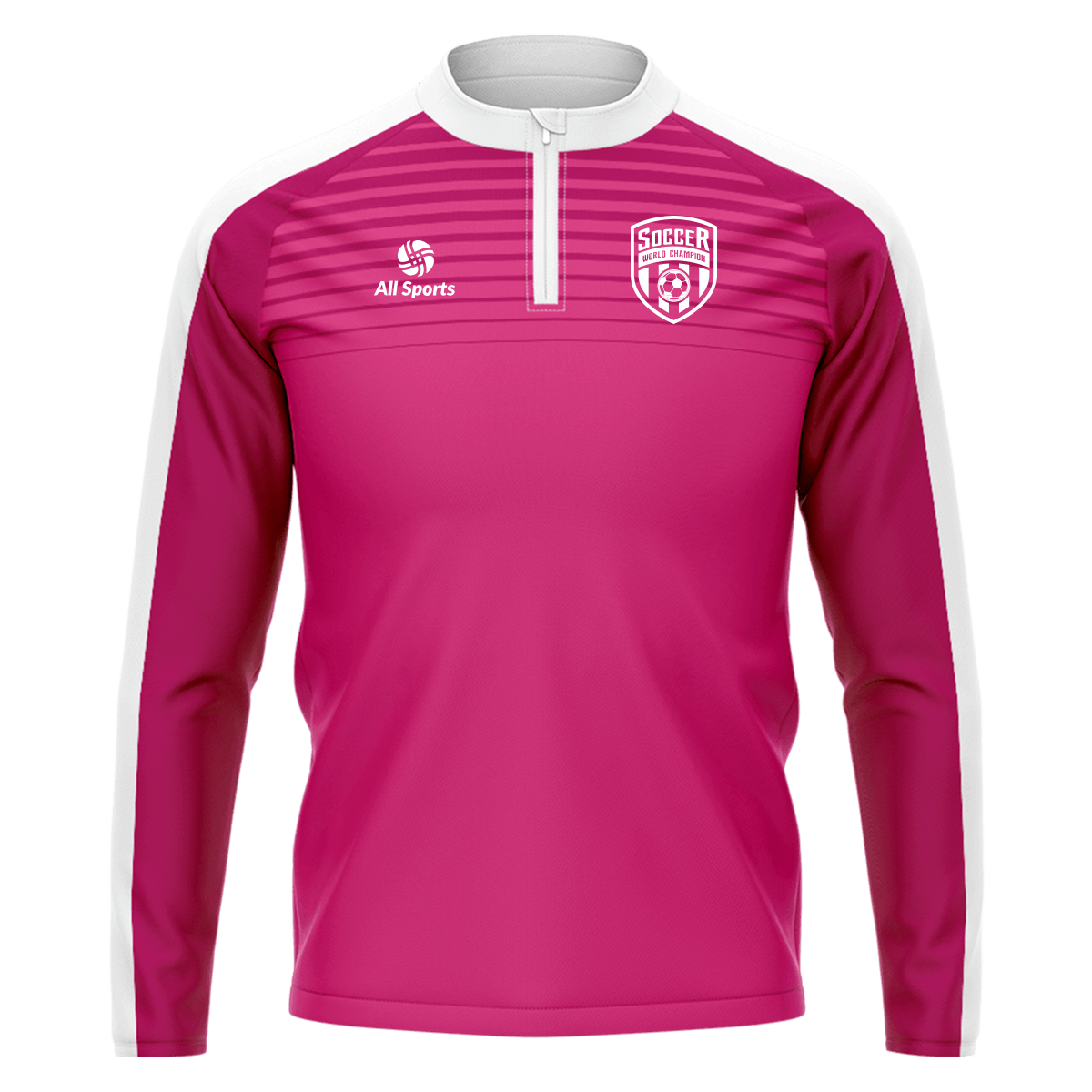 1/4 ジップ ジャケット ピンク