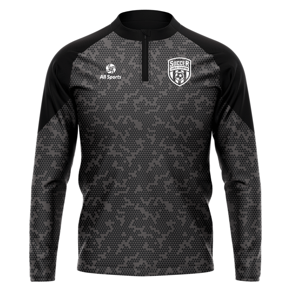 1/4 ジップ ジャケット 黒