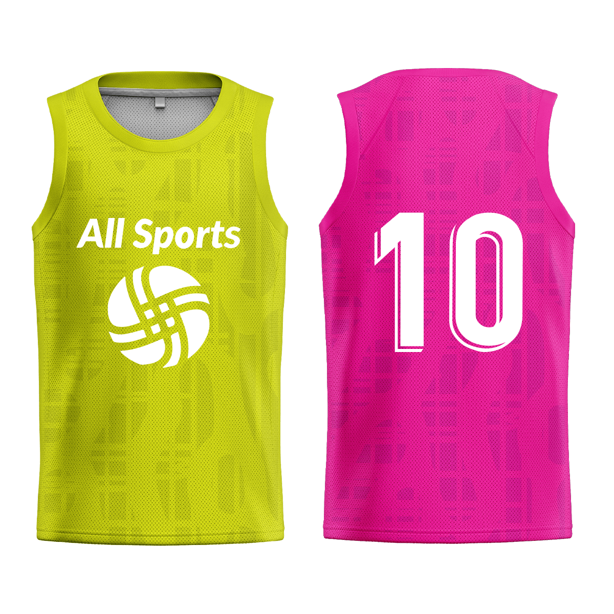 両面 ビブス 激安 きいろ ピンク