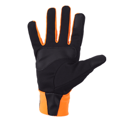 防寒グローブ 黒 オレンジ