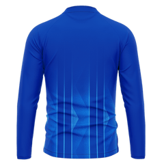 昇華 1/4 ジップ ジャケット 青