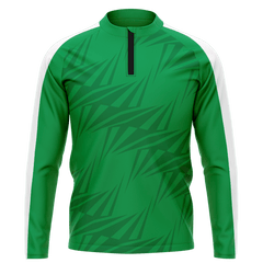 昇華 1/4 緑 ジップ ジャケット