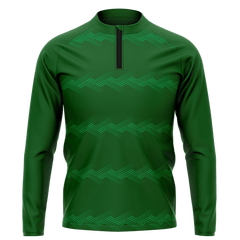 昇華 1/4 緑 ジップ ジャケット