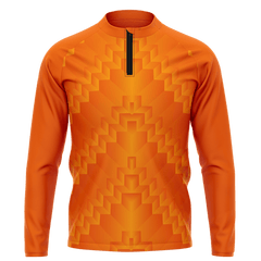 昇華 1/4 オレンジ ジップ ジャケット