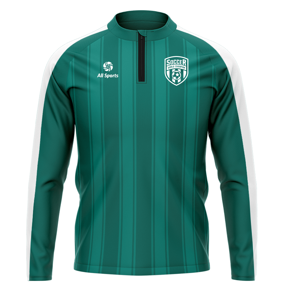 昇華 1/4 ジップ ジャケット ストライプ