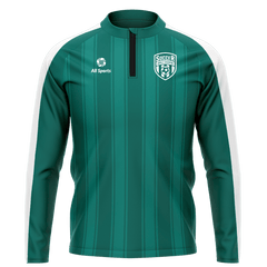 昇華 1/4 ジップ ジャケット ストライプ