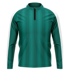 昇華 1/4 ジャケット 緑 ストライプ