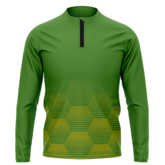 1/4 ジップ ジャケット 緑