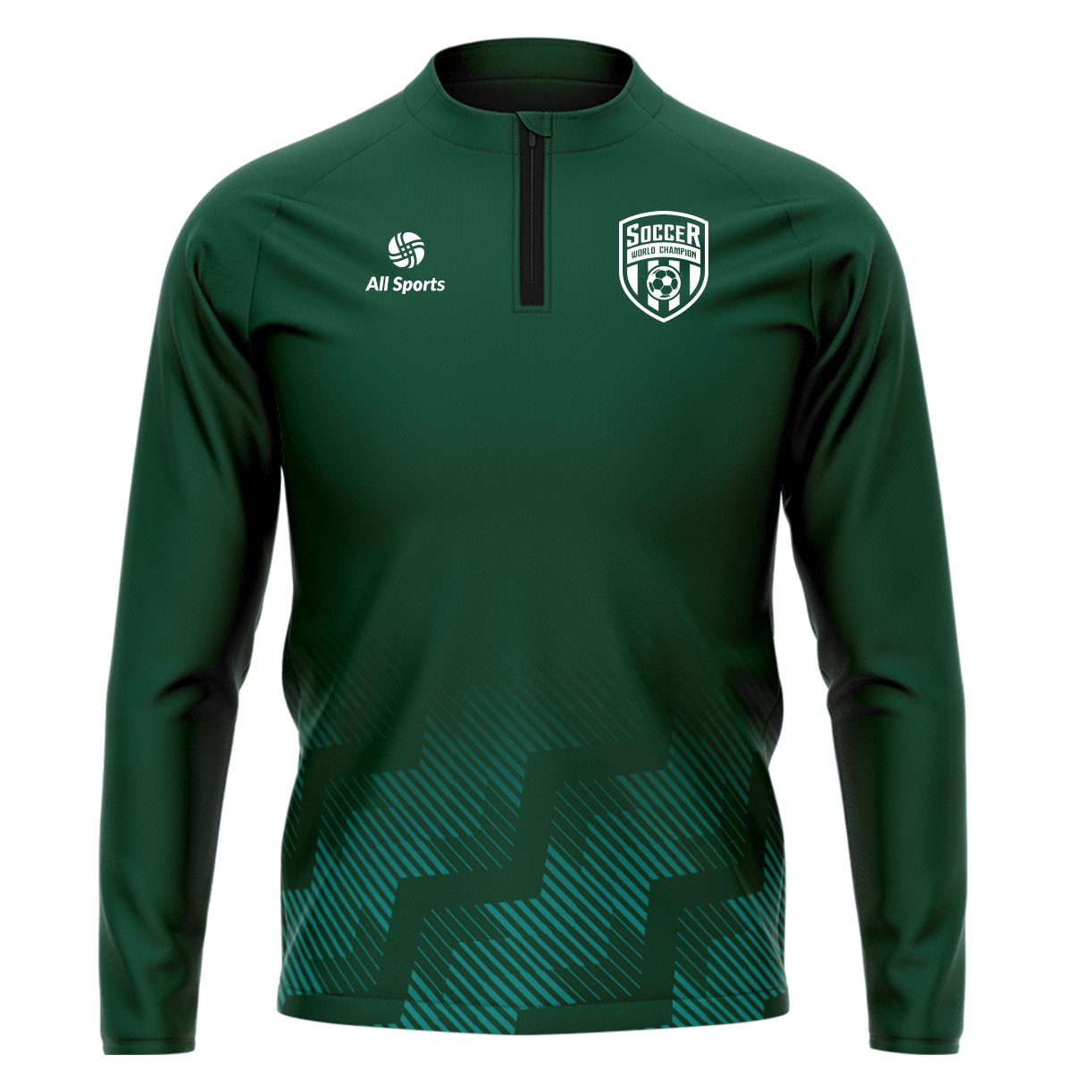 昇華 1/4 ジップ ジャケット 緑