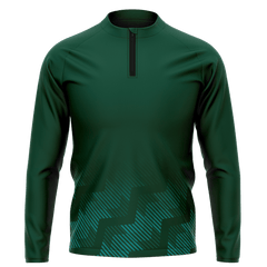 緑 1/4 ジップ ジャケット