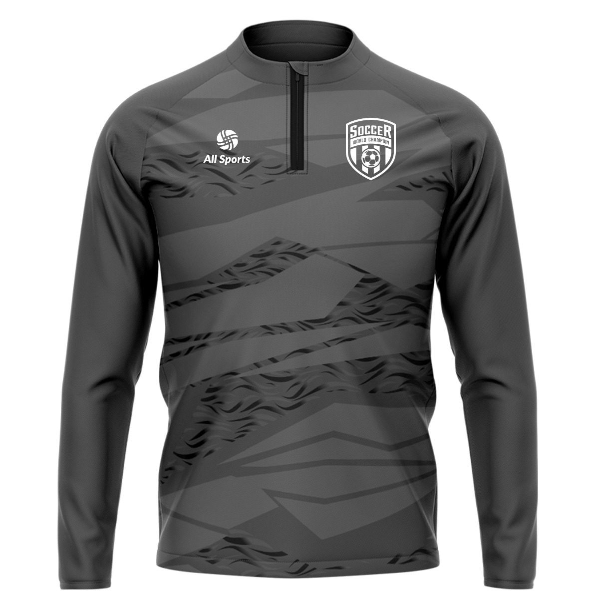 昇華 1/4 ジップ ジャケット グレー