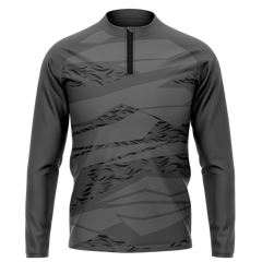 1/4 ジップ ジャケット グレー