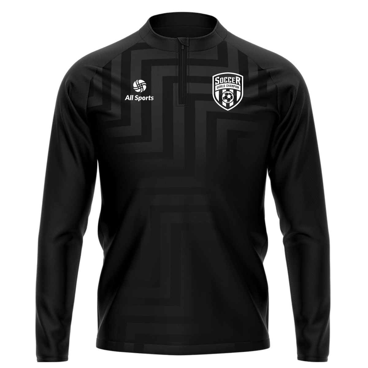 昇華 1/4 ジップ ジャケット 黒