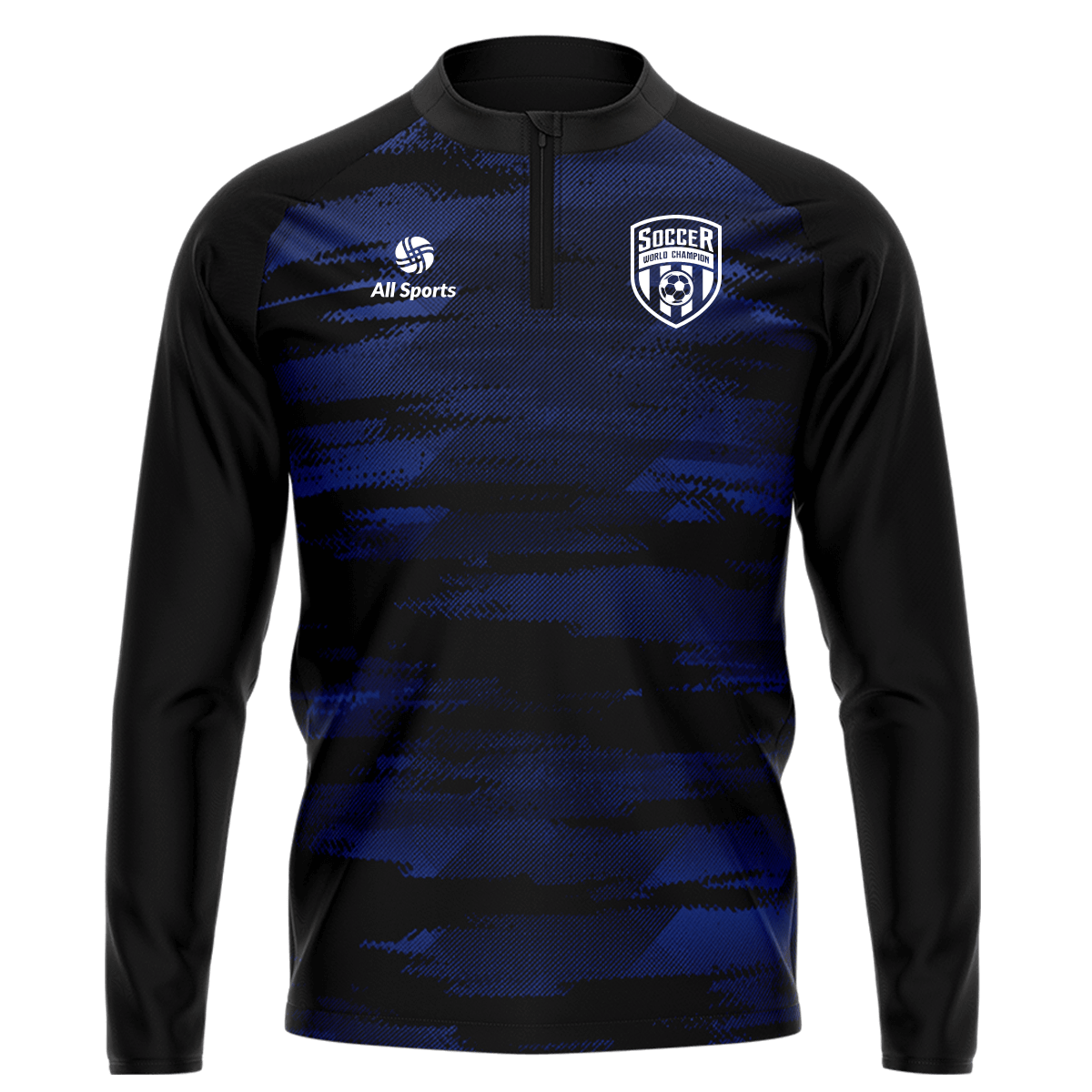 昇華 1/4 ジップ ジャケット 黒 迷彩