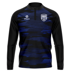 昇華 1/4 ジップ ジャケット 黒 迷彩