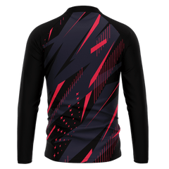 昇華 1/4 ジップ ジャケット 赤黒