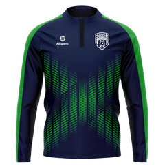 昇華 1/4 ジップ ジャケット 海軍ブルー