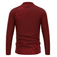 昇華 1/4 ジップ ジャケット 赤色