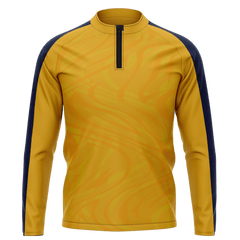 昇華 オレンジ 1/4 ジップ ジャケット