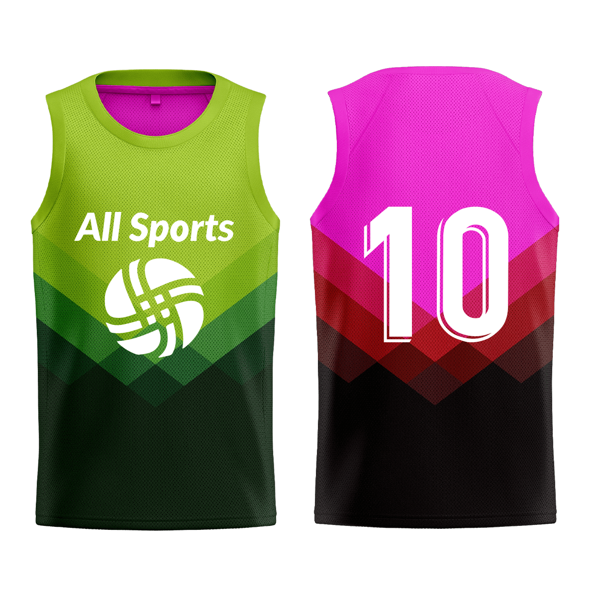 蛍光緑 ビブス ピンク