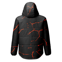 昇華 プリント 冬ジャケット 黒