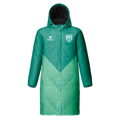 ジャケット 冬 昇華 中綿 ロングコート 緑