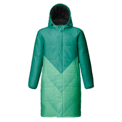 冬 緑 昇華 中綿 ロングコート