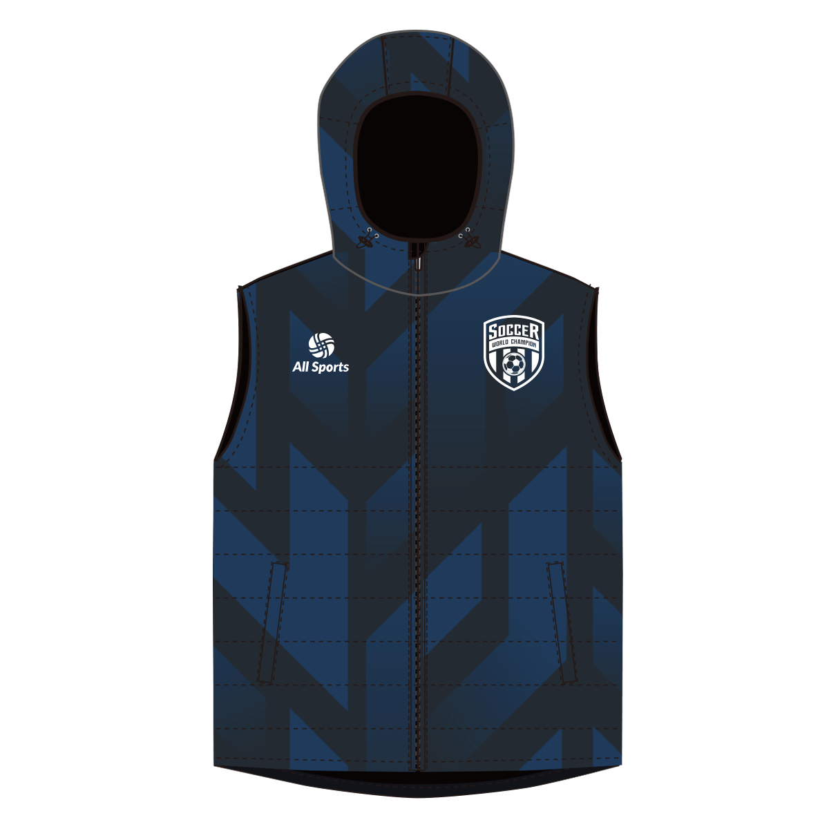 昇華中綿のベスト 黒