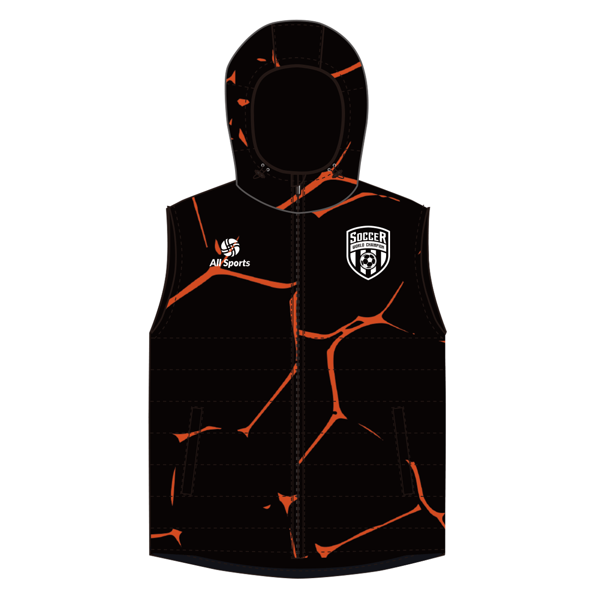 冬 アウター メンズ 昇華 中綿 ベスト 黒