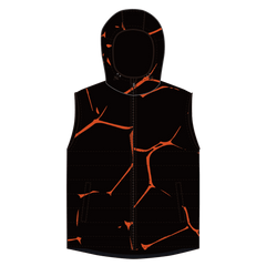 冬 アウター レディース 昇華 中綿 ベスト 黒