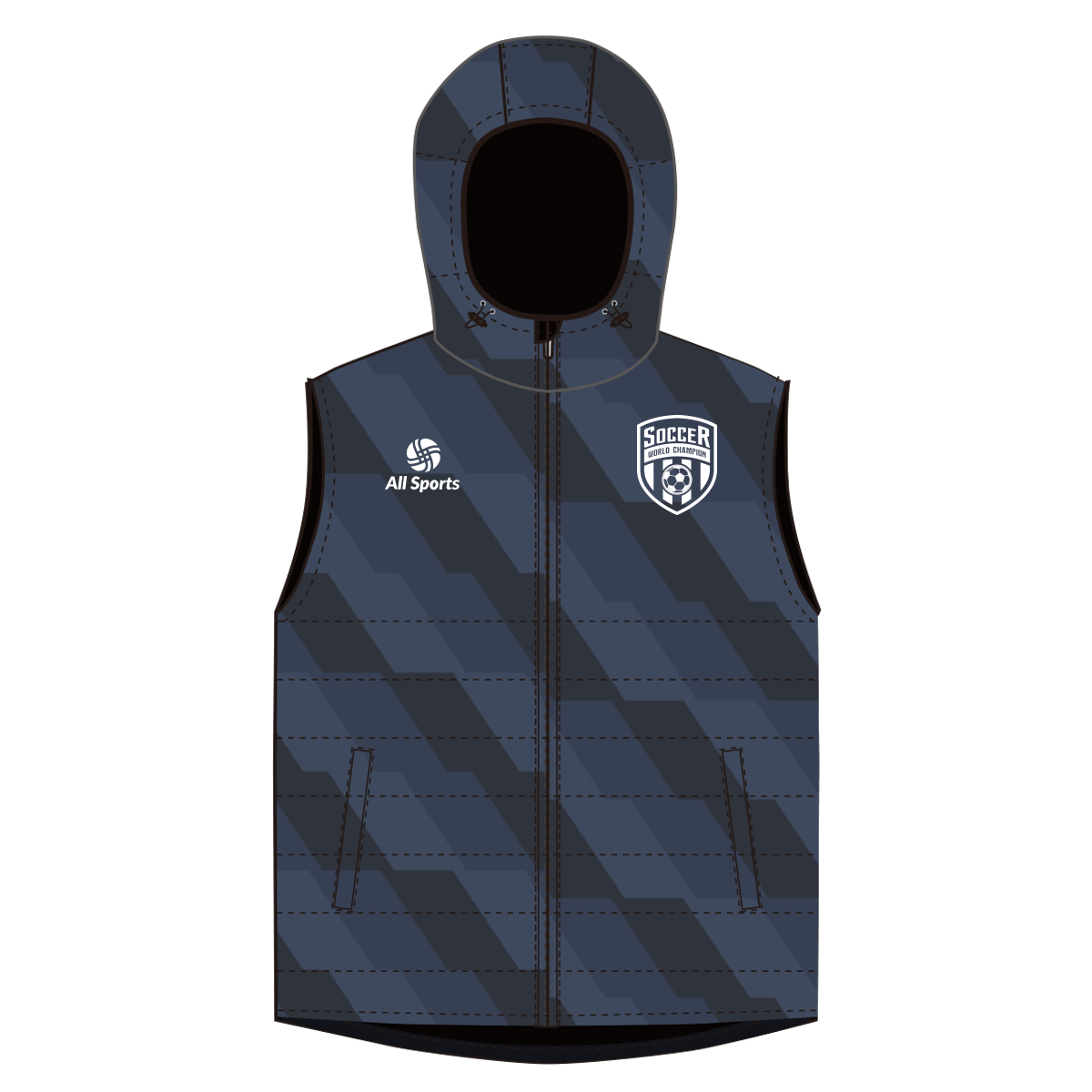 冬 アウター メンズ 昇華 中綿 ベスト